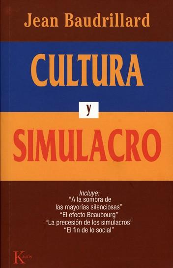 CULTURA Y SIMULACRO | 9788472452985 | BRAUDILLARD,JEAN
