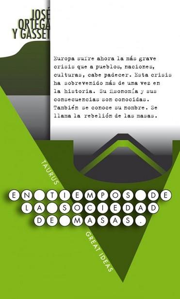 EN TIEMPOS DE LA SOCIEDAD DE MASAS (GI) | 9788430602230