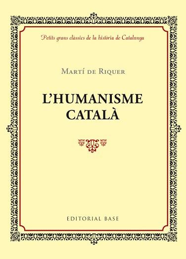 L'HUMANISME CATALÀ | 9788416587407