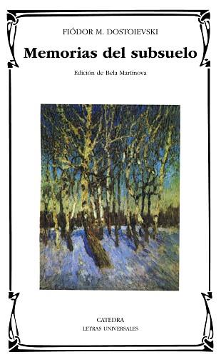 MEMORIAS DEL SUBSUELO | 9788437620329 | DOSTOIEVSKI, FIóDOR M.