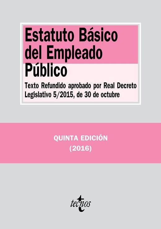 ESTATUTO BÁSICO DEL EMPLEADO PÚBLICO | 9788430968855 | EDITORIAL TECNOS