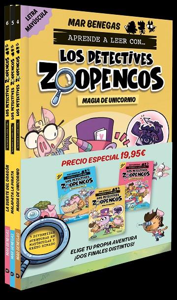 PACK APRENDE A LEER CON... ¡LOS DETECTIVES ZOOPENCOS! 4, 5 Y 6: EN LETRA MAYÚSCU | 9788408299226 | BENEGAS, MAR