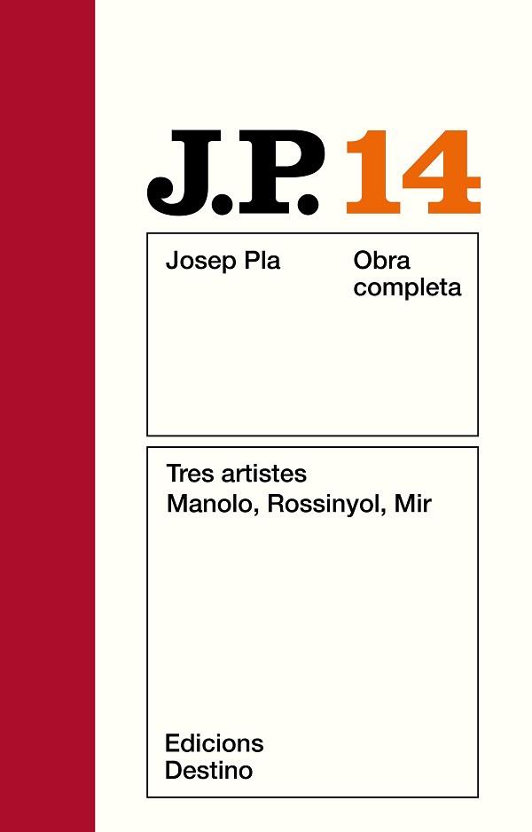 PLA: TRES ARTISTES. O.C. VOL.14 | 9788423305582 | PLA, JOSEP