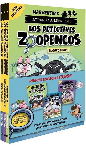 PACK APRENDE A LEER CON... ¡LOS DETECTIVES ZOOPENCOS! 7, 8 Y 9: EN LETRA MAYÚSCU | 9788408310808 | BENEGAS, MAR