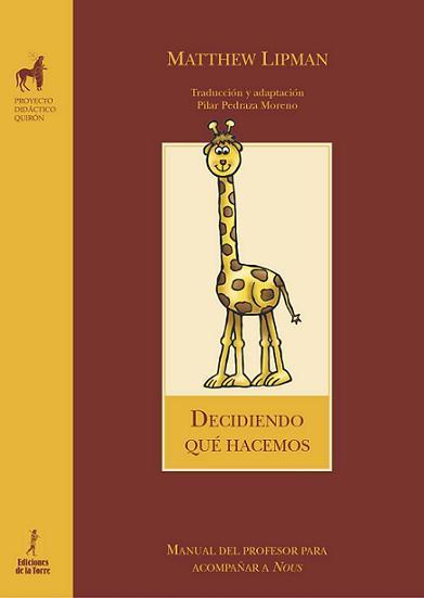 DECIDIENDO QUE HACEMOS                             (MANUAL D | 9788479603403 | LIPMAN, MATTHEW