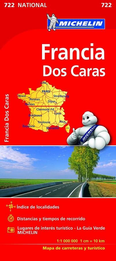 MAPA NATIONAL FRANCIA (DOBLE CARA) | 9782067219861 | VARIOS AUTORES