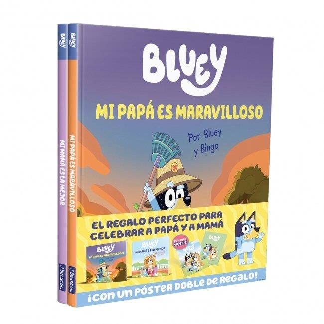 BLUEY. UN CUENTO - ¡PAPÁ Y MAMÁ SON GENIALES! PACK CON DOS LIBROS DE BLUEY PARA | 9788448873394 | BLUEY, BLUEY