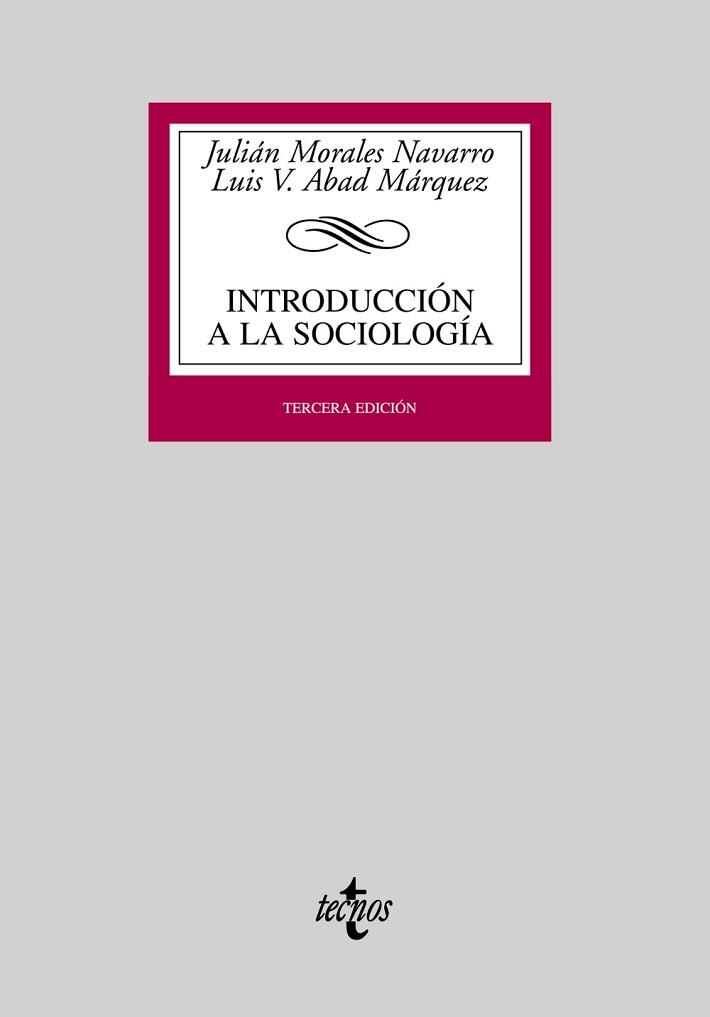 INTRODUCCION A LA SOCIOLOGIA -TERCERA ED | 9788430945870 | MORALES NAVARRO,JULIAN/ABAD,LUIS V.
