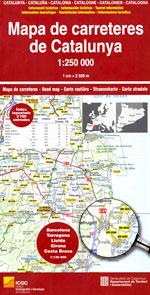 MAPA DE CARRETERES DE CATALUNYA 1:250.000 -ICGC | 9788439396710