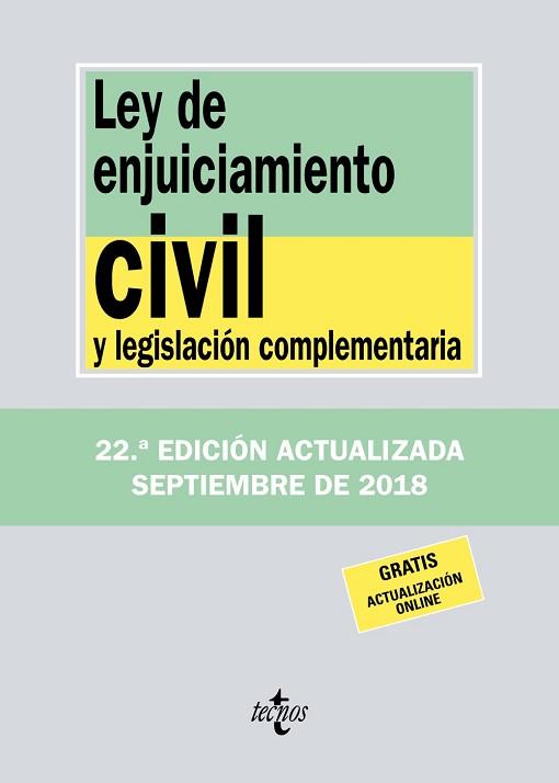 LEY DE ENJUICIAMIENTO CIVIL Y LEGISLACIÓN COMPLEMENTARIA | 9788430975068 | EDITORIAL TECNOS