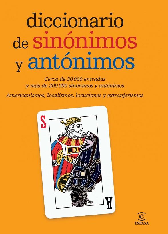 DICCIONARIO DE SINONIMOS Y ANTONIMOS | 9788467007510 | ESPASA CALPE