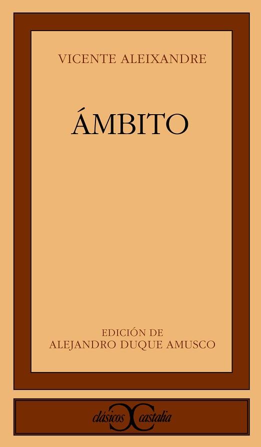 AMBITO | 9788470395543 | ALEIXANDRE, VICENTE