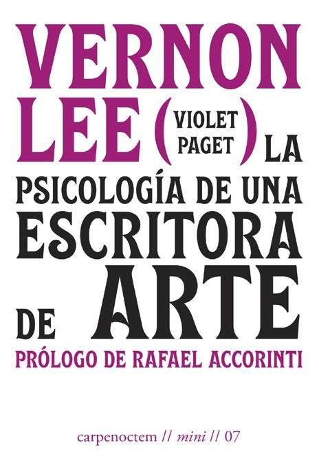 LA PSICOLOGÍA DE UNA ESCRITORA DE ARTE | 9788412615401 | LEE, VERNON