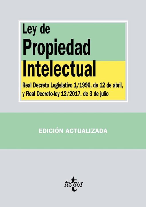 LEY DE PROPIEDAD INTELECTUAL | 9788430973439 | EDITORIAL TECNOS