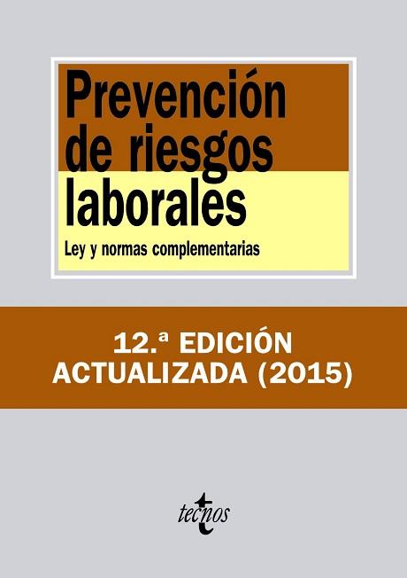 PREVENCIÓN DE RIESGOS LABORALES | 9788430955732 | EDITORIAL TECNOS