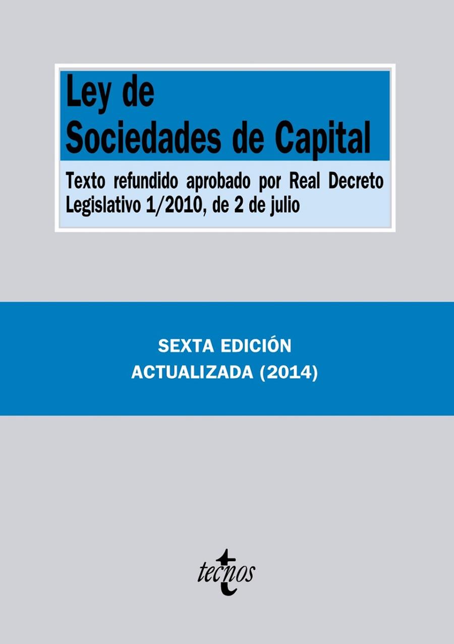 LEY DE SOCIEDADES DE CAPITAL | 9788430962624 | EDITORIAL TECNOS