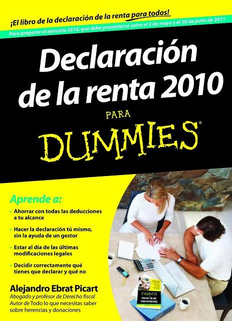 DECLARACION DE LA RENTA PARA DUMMIES | 9788432921285 | ALEJANDRO EBRAT PICART