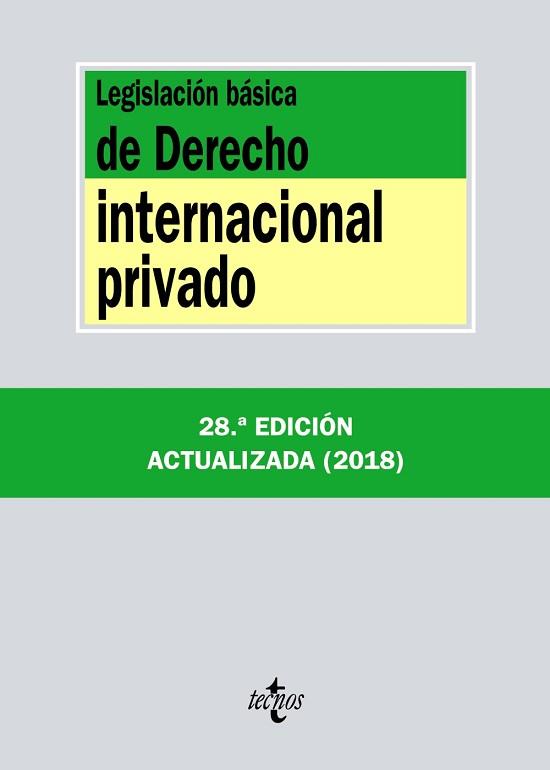 LEGISLACIÓN BÁSICA DE DERECHO INTERNACIONAL PRIVADO | 9788430975143 | EDITORIAL TECNOS