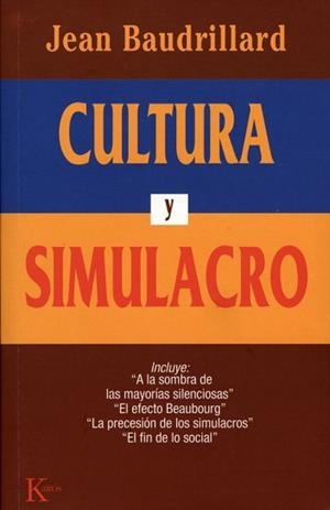 CULTURA Y SIMULACRO | 9788472452985 | BRAUDILLARD,JEAN