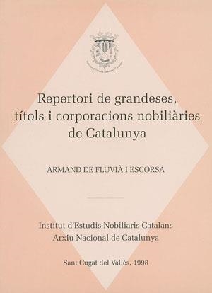REPERTORI DE GRANDESES,TITOLS I CORPORACIONS NOBILIARIES | 9788479355142 | DE FLUVIA, ARMAND