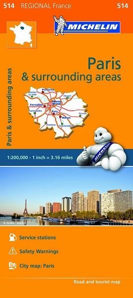 MAPA REGIONAL PARIS & SURROUNDINGS AREAS | 9782067209688 | VARIOS AUTORES