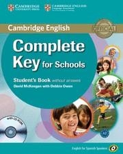 COMPLETE KEY FOR SCHOOLS FOR SPANISH SPEAKERS STUDENT'S BOOK WITHOUT ANSWERS WIT | 9788483237120 | MCKEEGAN, DAVID