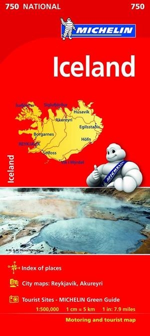 MAPA ICELAND (MAPA NACIONAL ISLANDIA MICHELIN) | 9782067211872 | MICHELIN