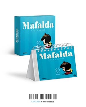 MAFALDA 2022, CALENDARIO DE ESCRITORIO AZUL CLARO CON CAJA | 9789878358536 | QUINO
