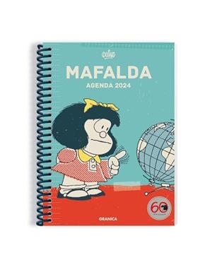 MAFALDA 2024, AGENDA ANILLADA COLUMNAS TURQUESA | 9789878935737 | QUINO