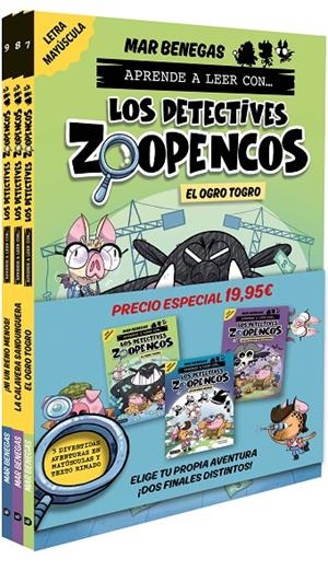 PACK APRENDE A LEER CON... ¡LOS DETECTIVES ZOOPENCOS! 7, 8 Y 9: EN LETRA MAYÚSCU | 9788408310808 | BENEGAS, MAR