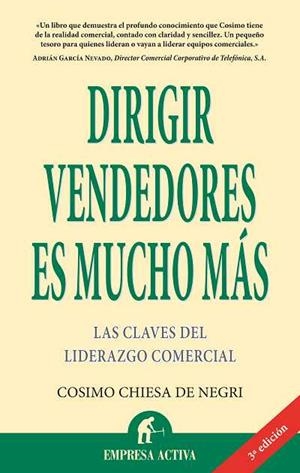 DIRIGIR VENDEDORES ES MUCHA MAS | 9788496627437 | CHIESA DE NEGRI, COSIMO